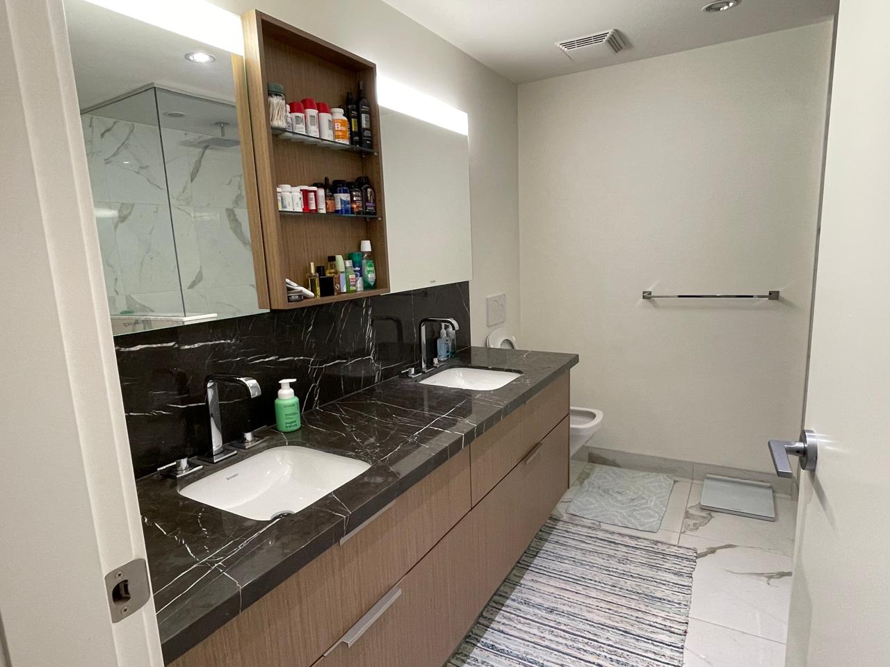 Bathroom vanity after a Tidy Tribe clean